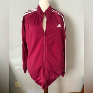 Adidas Burgundy & White Primegreen Jacket with